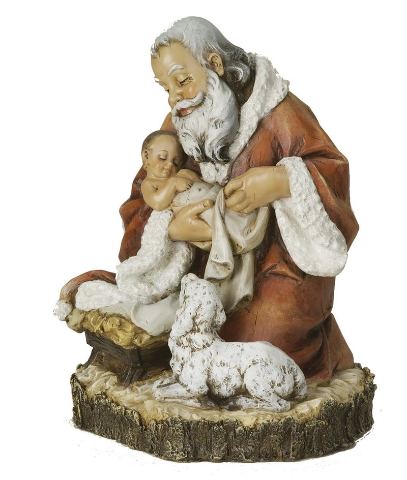 Joseph's studio by Roman The Kneeling Santa Figurine 11.50-inch